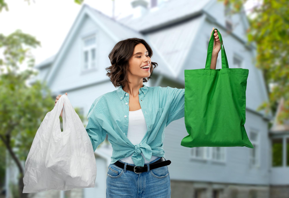 Ahorro con bolsas reutilizables