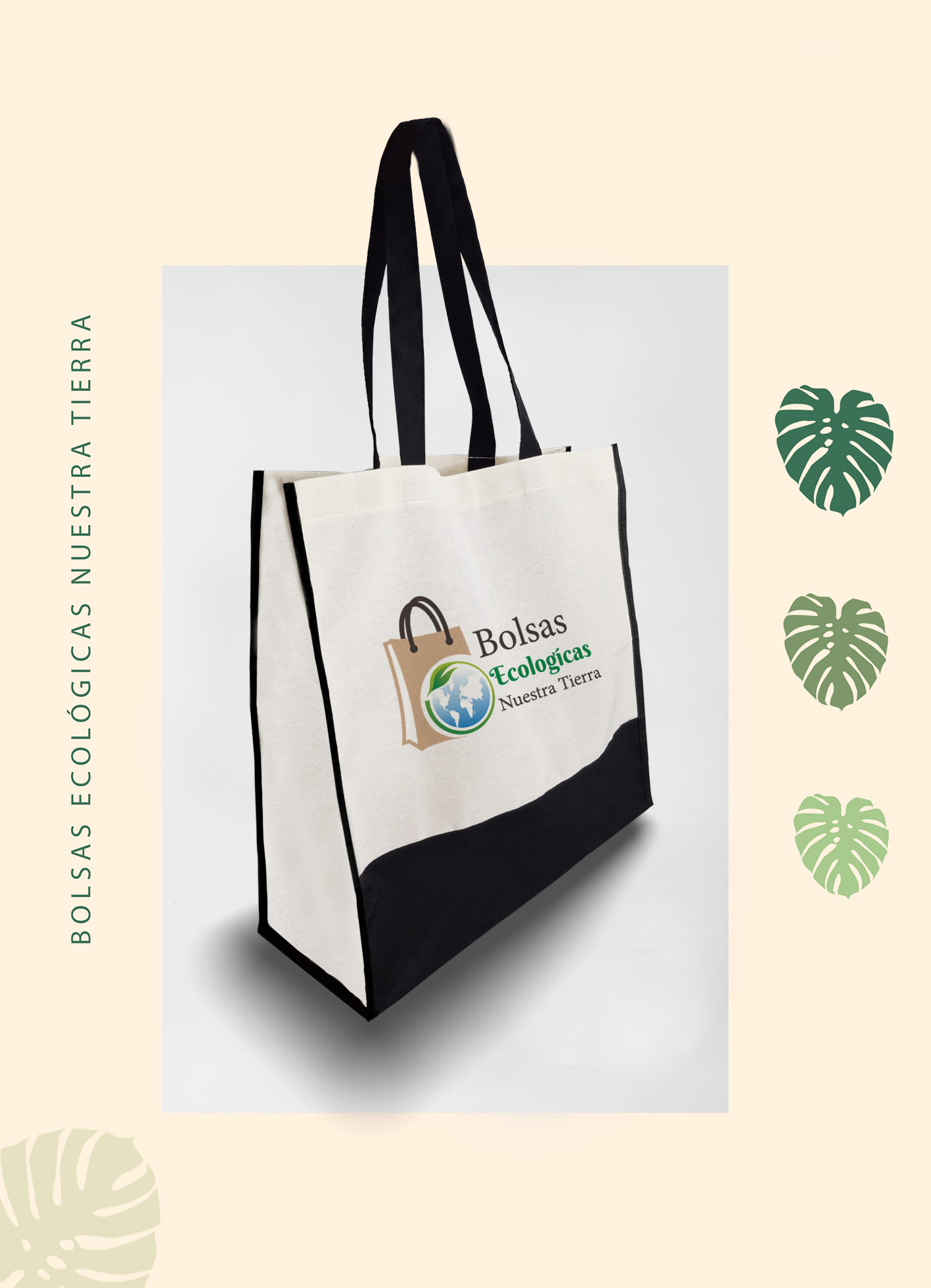 Bolsa ecológica con fuelle completo reutilizable